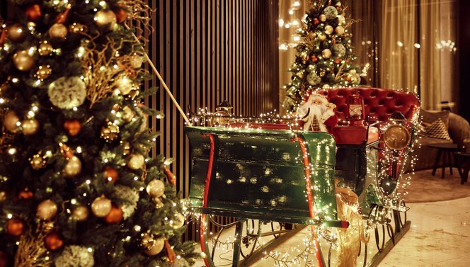 Kerstslee lobby Hotel Gent